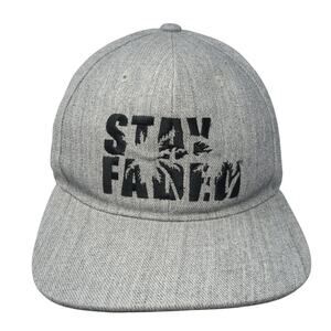 Stay Faded Snapback Cap Gray One Size Adjustable Embroidered 6 Panel Premium